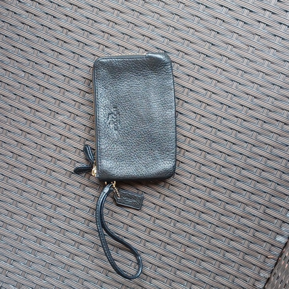 COACH Leather Wristlet Wallet